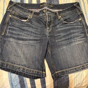 Maurices Women's Jean Shorts - Dark Blue